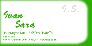 ivan sara business card